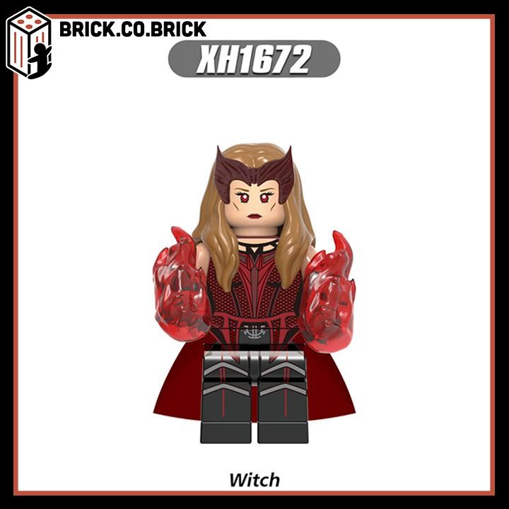 Mô hình Đồ chơi Phim Wandavision Super Hero Siêu anh hùng MCU Vision Quicksilver Spectrum Agatha minifig X0309