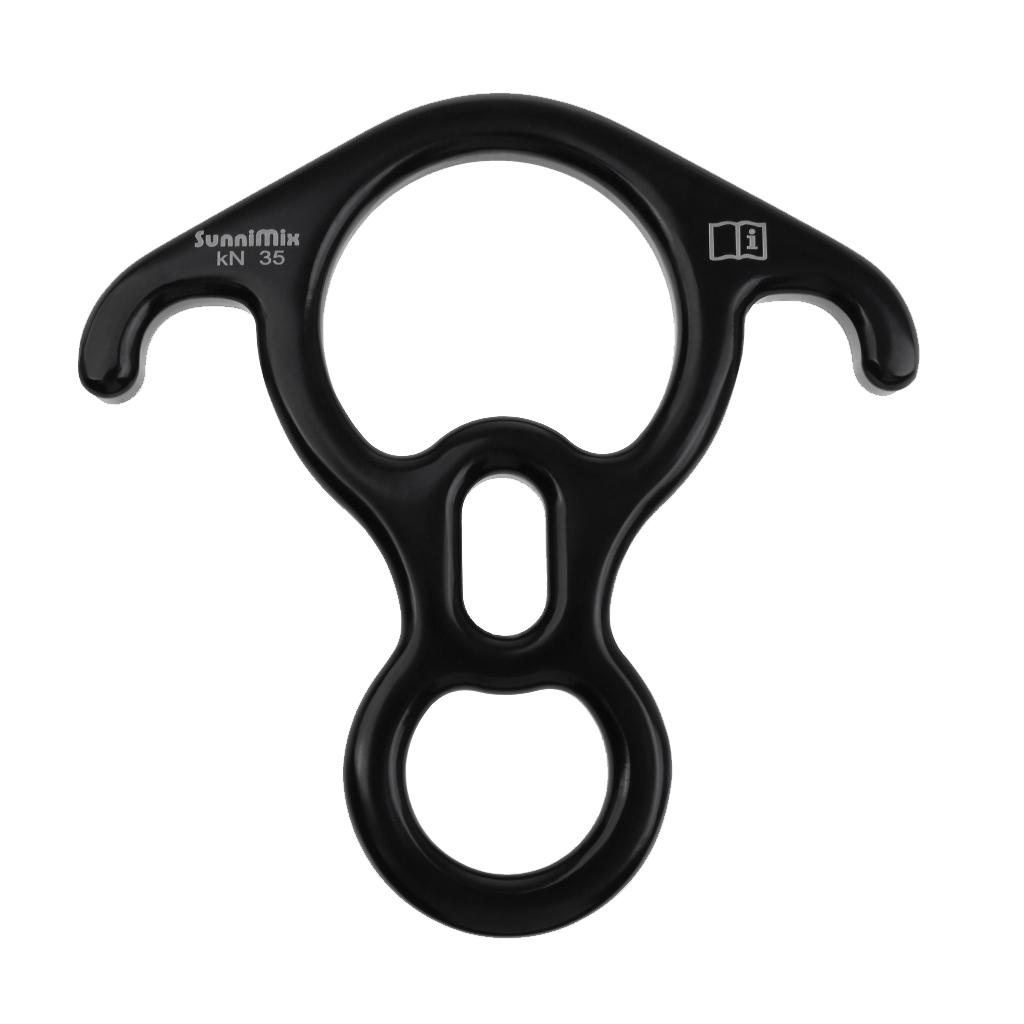 35KN Large Figure 8 Ring Rope Descender Belay Device Rappelling   Gear