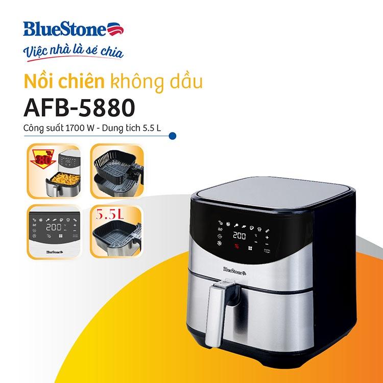 Nồi Chiên Không Dầu Điện Tử BlueStone AFB-5880 (5,5 Lít -1700W) - Hàng Chính Hãng