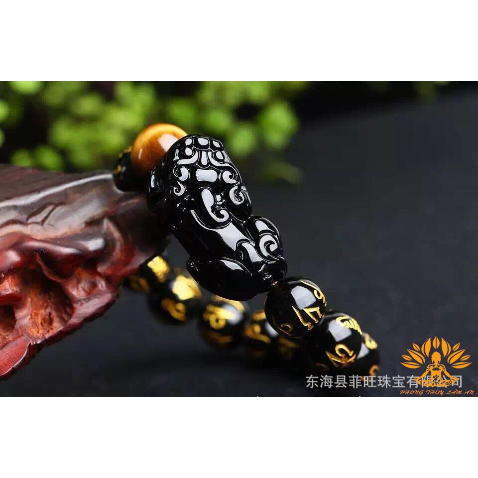 VÒNG TAY TỲ HƯU KHẮC CHỮ PHẬT ĐÁ THIÊN NHIÊN TÌNH DUYÊN MAY MẮN TÀI LỘC TẶNG KÈM HỘP GẤM TỐT TÌ HƯU
