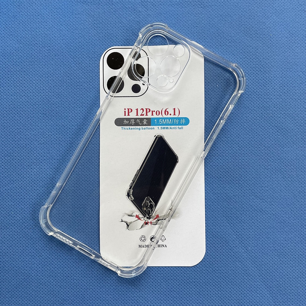 Ốp lưng silicon trong suốt chống sốc 4 cạnh cho iPhone 14 Pro Max / 13 Pro Max / 12 Pro Max/ 11 Pro Max/ Xs Max/ X/ Xr/ 7 8 Plus