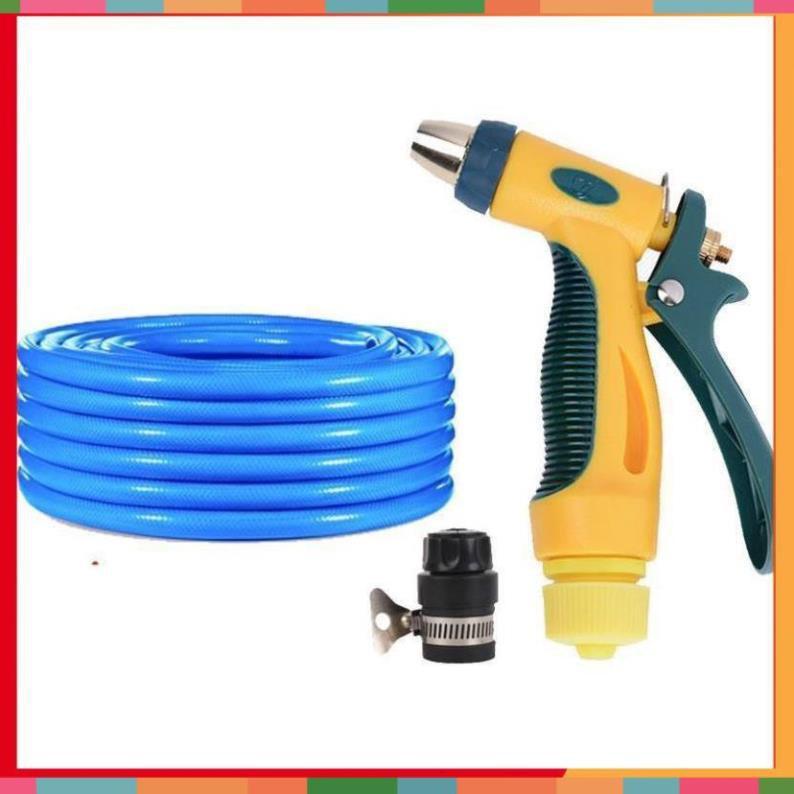 Bộ dây vòi xịt nước rửa xe,tưới cây tăng áp 3 lần 7-10m