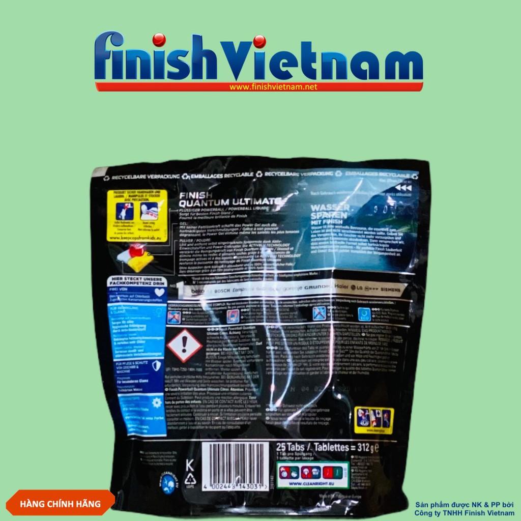 Combo - 2 túi Viên rửa bát Finish Quantum Ultimate loại 25v 1 túi