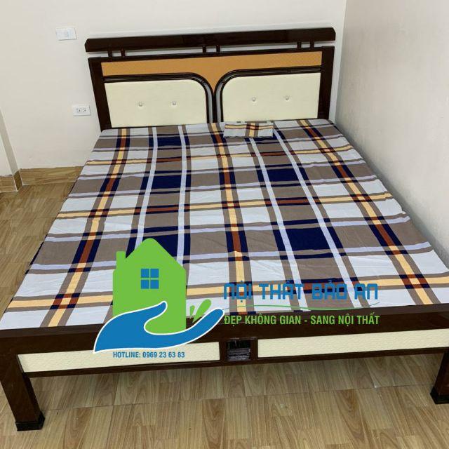 Giường sắt cao cấp 1m6-2m bảo hành 2 năm