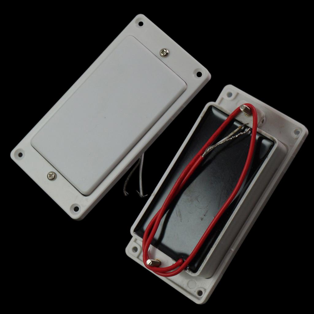 2x White Sealed Humbucker Pickup Frame Replacement Parts for Electric Guitar