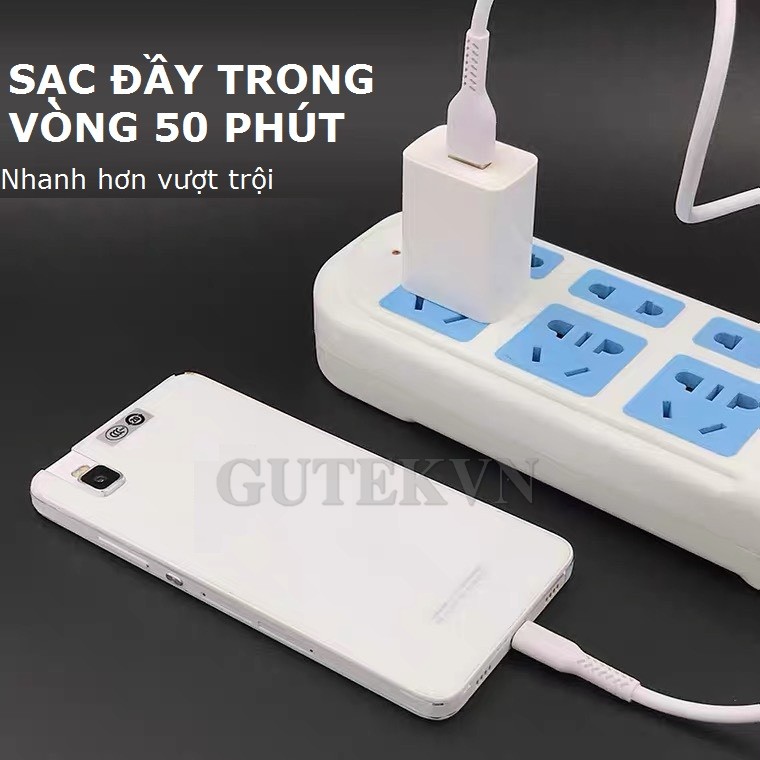 Bộ sạc nhanh 65W dây và củ sạc Gutek Q22 điện thoại tai nghe bluetooth sạc dự phòng an toàn cho thiết bị - Hàng Chính Hãng