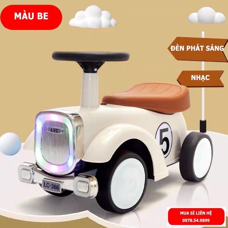 Xe lắc cho bé, Xe chòi chân trẻ em hình ô tô phát nhạc đèn sinh động