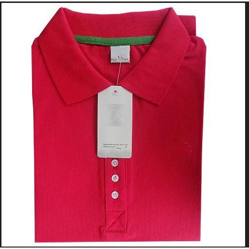 Áo Thun Cá Sấu Nữ Có Cổ -Đỏ tươi