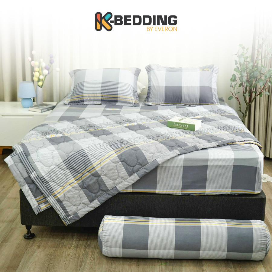Bộ ga giường K-Bedding KMP chất liệu Microfiber bền chắc, kháng khuẩn (KHÔNG BAO GỒM CHĂN)