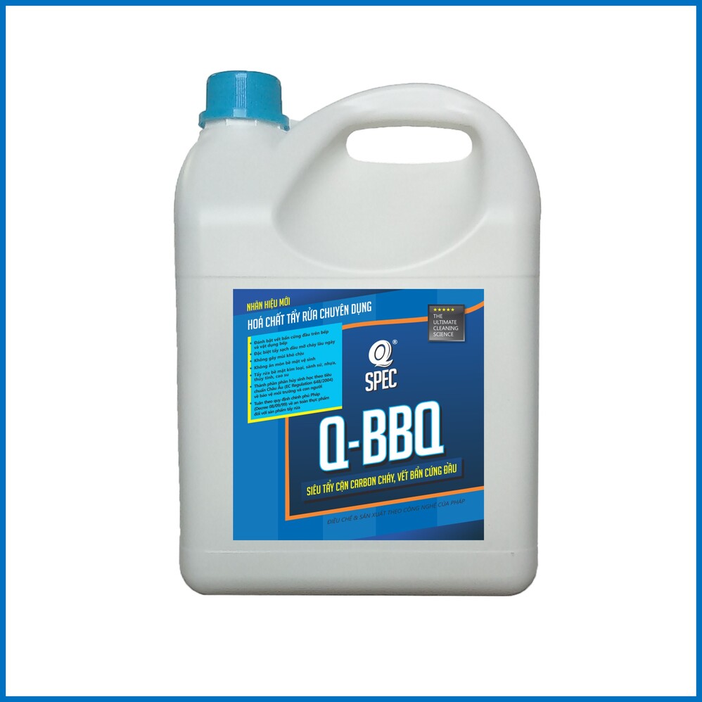 Siêu Tẩy Cặn Carbon Cháy Bếp Ăn AVCOChem - Q-BBQ - Sạch dầu mỡ cứng đầu - can 4 lít - Hàng Chính Hãng