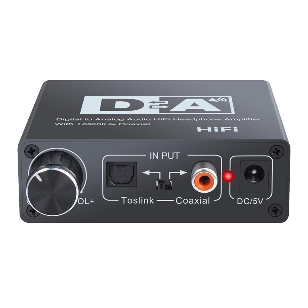 Digital Analog Audio Converter  DAC Amplifier   Black