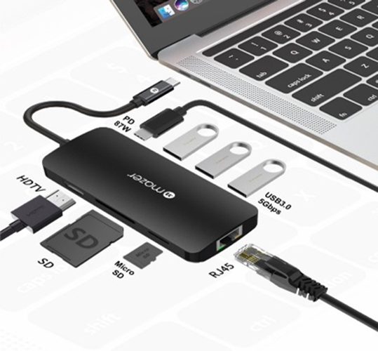 Cổng Chuyển Đổi Mazer USB-C 8-in-1 HUB To HDMI 4K - hàng chính hãng