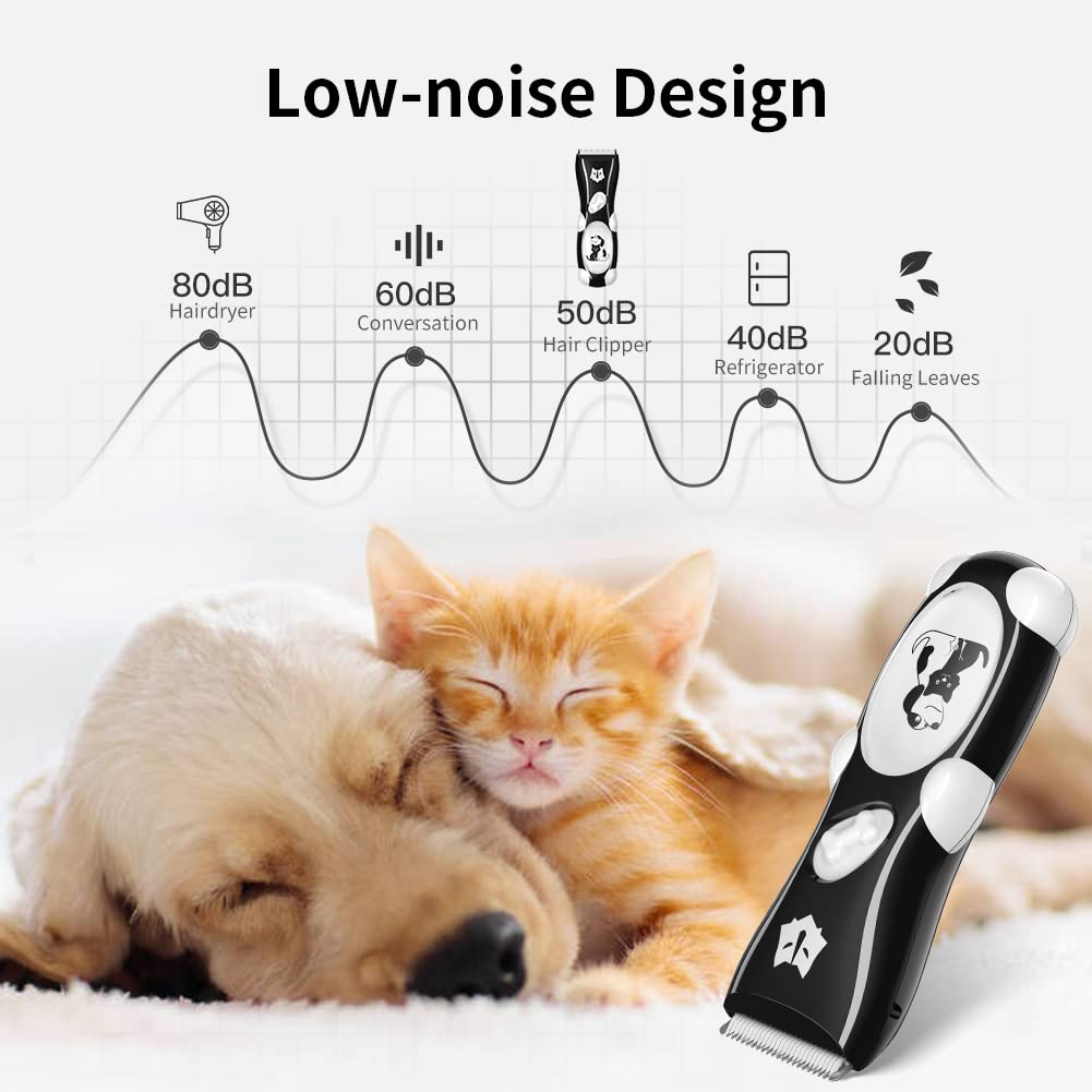 Tông Đơ Cắt Tỉa Lông Thú Cưng Chống Nước Pet Trimmer - pin lithium tích hợp