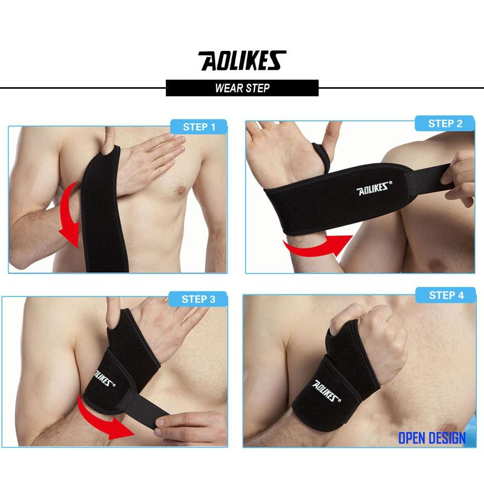 Băng quấn cổ tay Aolikes A-7937 - Hỗ trợ bảo vệ khớp cổ tay - Hàng chính hãng