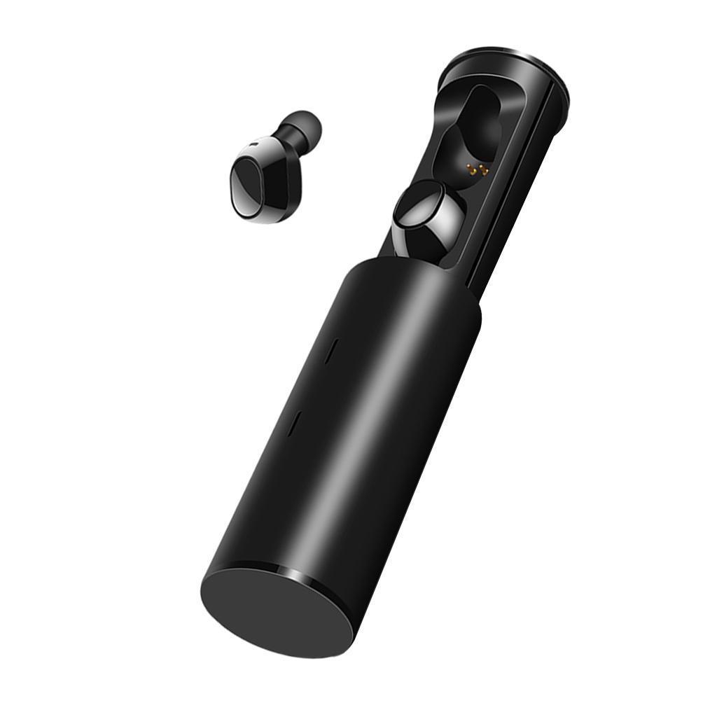 Dual Bluetooth 5.0 HiFi Sports Headset with Charging Case Black