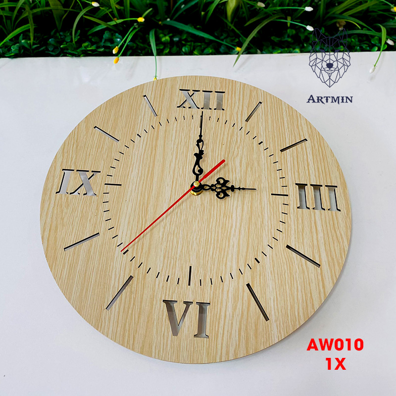 AW010 - Đồng Hồ Gỗ Treo Tường – Décor Trang Trí Cổ Điển