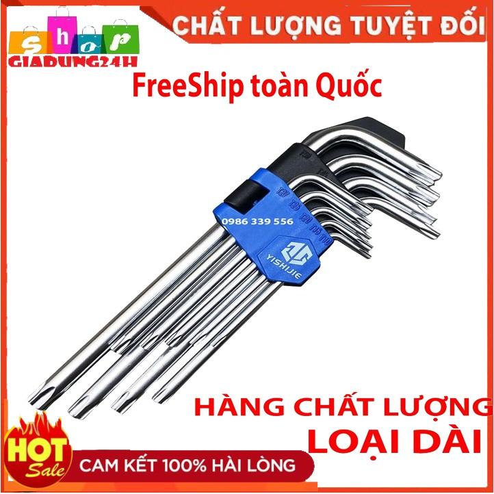 Bộ lục giác đầu bi, đầu hoa thị đa năng 9 món / bộ lục lăng / bo luc giac / bộ lục giác xịn / bộ lục giác