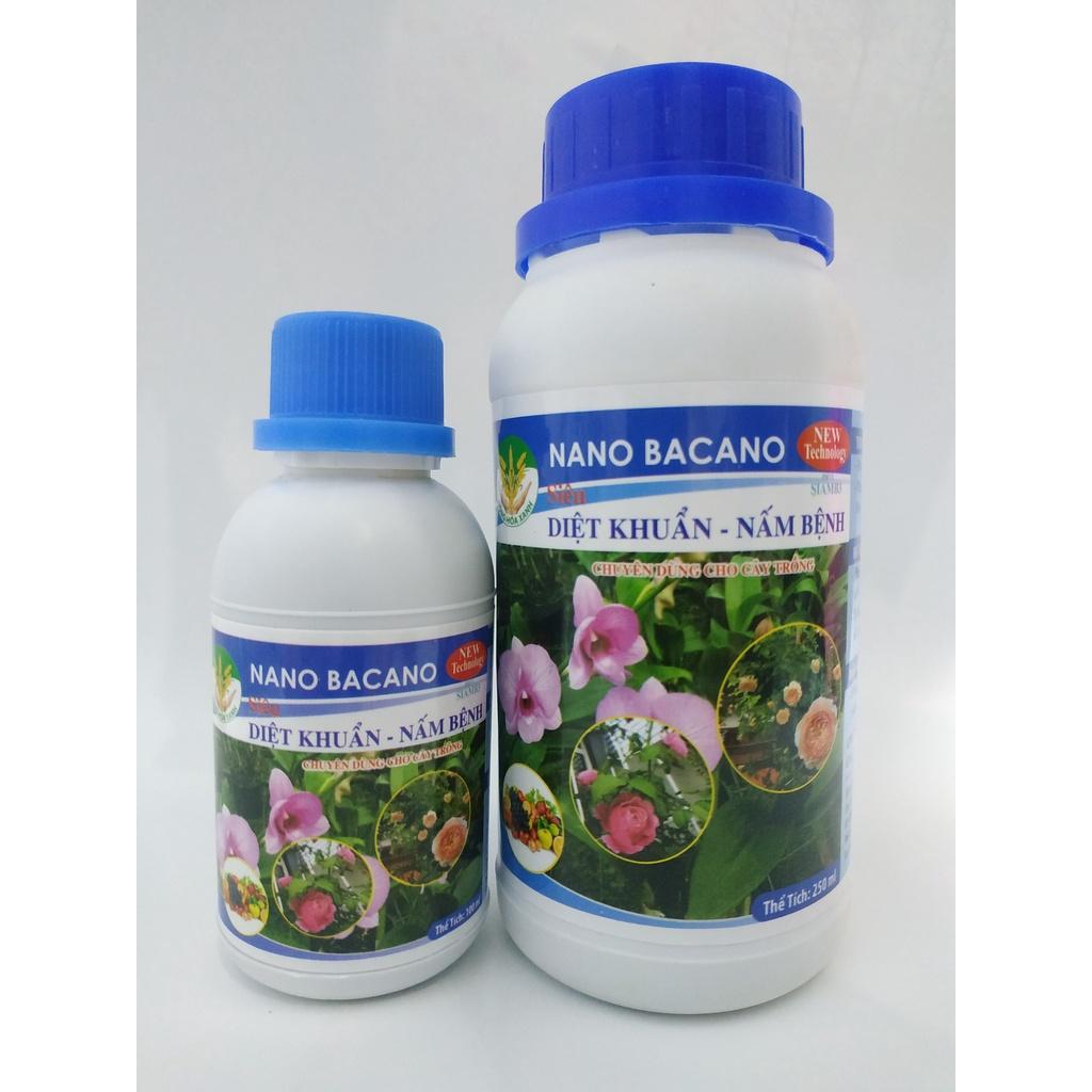 Nano Bạc BACANO HNX 1000 ppm – CHUYÊN DÙNG CHO CÂY TRỒNG, DIỆT KHUẨN, NẤM, DIỆT VÀ PHÒNG BỆNH - CHAI 250ML