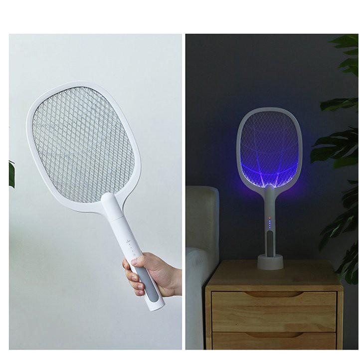 Vợt muỗi cao cấp tự động 2 chức năng, Vợt Muỗi kiêm Đèn Bắt Muỗi 2 trong 1 - Pin sạc cao cấp 1200 mah - Bảo hành 3 tháng