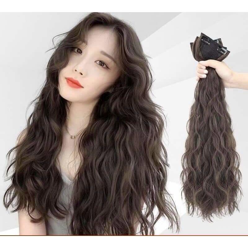 Tóc giả kẹp phồng tóc xù mì