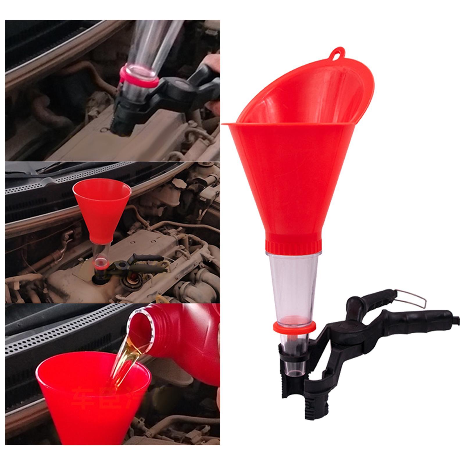 Automotive Car Universal Engine Oil Funnel Adapters with Clamp Adjustable