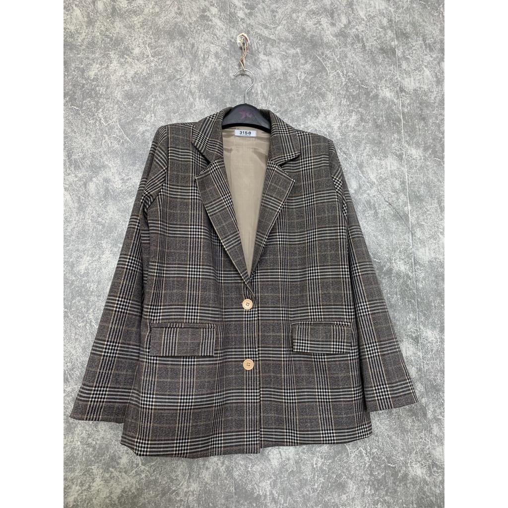 áo blazer nữ 2 lớp, áo vest dài tay cao cấp 2 màu đen/nâu/be phong cách hàn quốc - Thời trang SHOPLORA