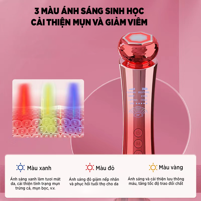 Máy Di Tinh Chất XGY-025, Máy Massage Mặt Điện Di Đẩy Tinh Chất Nóng Lạnh, Công Nghệ RF Thế Hệ Mới 2022