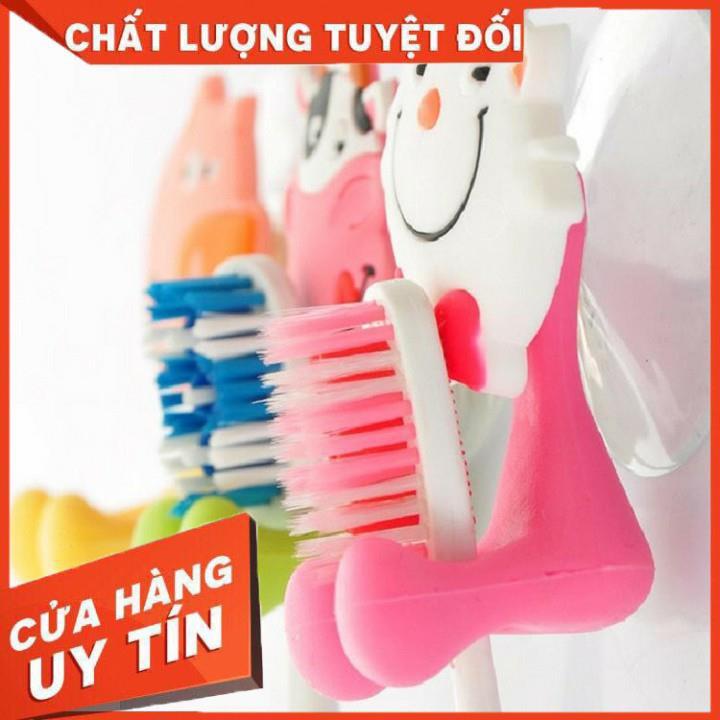 Kẹp treo bàn chải hình thú silicon cute ngộ nghĩnh