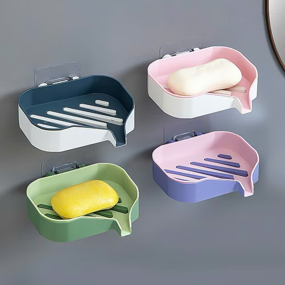 Giá Đỡ Xà Phòng Mút Rửa Chén Hai Tầng Gắn Tường Không Đục Lỗ, Sáng Tạo Cho Nhà Tắm - HÀNG CHÍNH HÃNG MINIIN