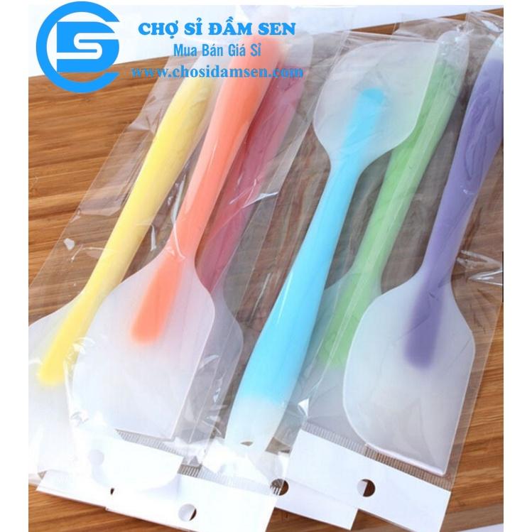 Cây quét kem nhiều màu, Phới dẹt vét, trộn bột silicone đúc liền lõi màu, Spatula- cây trộn bột, cây vét thực phẩm, thức