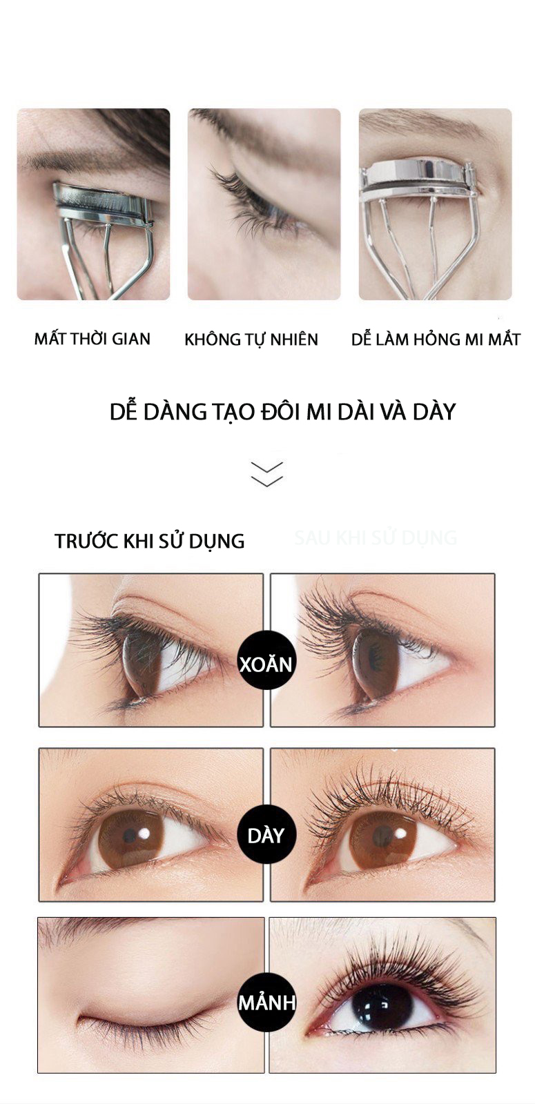 Máy Uốn Mi Bằng Nhiệt FINOSE S20 - Không Ảnh Hưởng Đến Mắt - Giữ Mi Cong Cả Ngày Dài