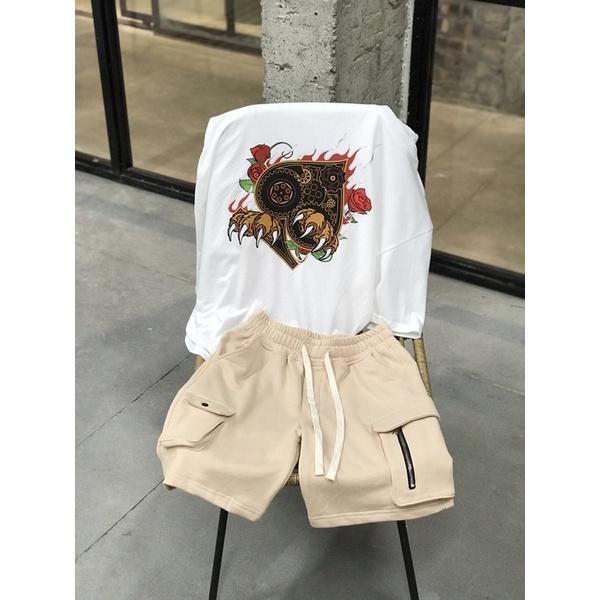 Quần short túi hộp màu be kiểu dáng CỰC CHẤT từ Ace streetwear