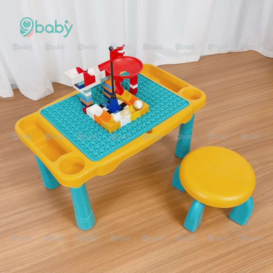 Bộ bàn ghế xếp hình đa năng 63 chi tiết - hàng chính hãng