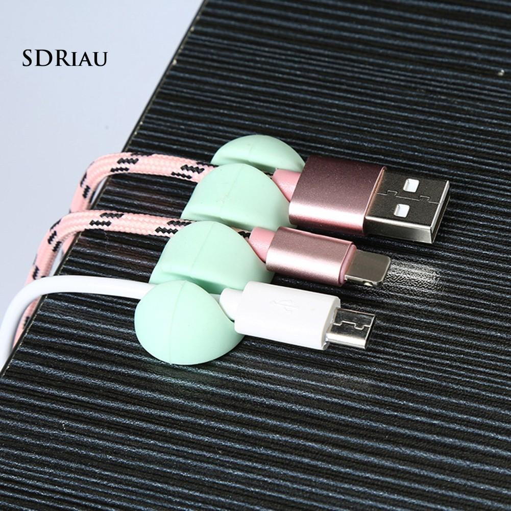 Bộ 2 đệm kẹp giữ dây cáp USB/dây tai nghe nhỏ gọn siêu tiện lợi