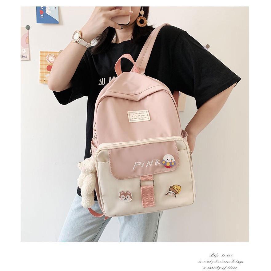 Balo nữ đẹp đi học thời trang ulzzang chống nước cao cấp giá rẻ dễ thương tặng kèm sticker cá tính BL 14
