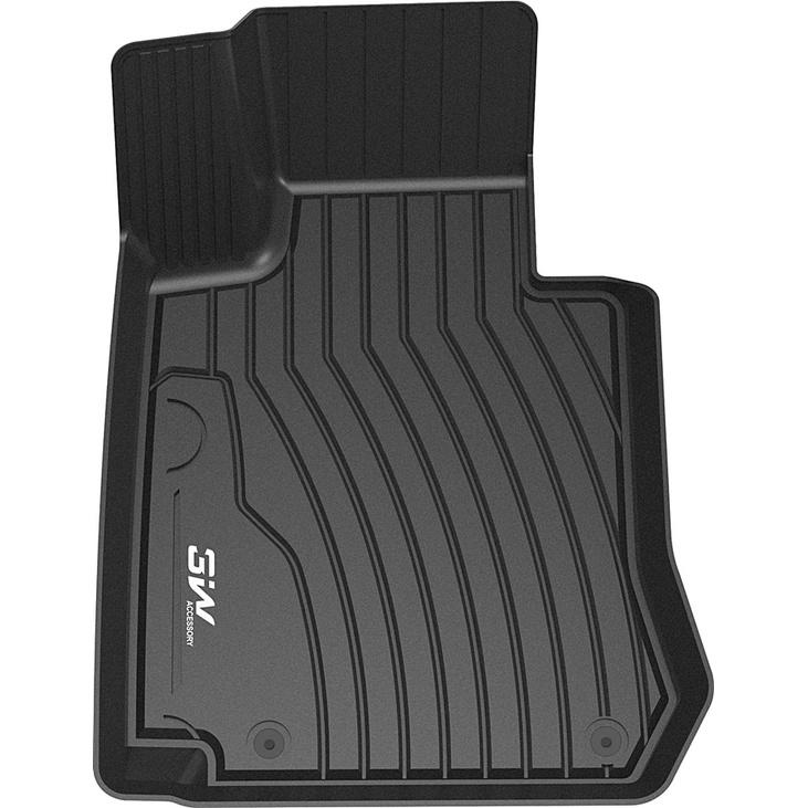 Thảm lót sàn xe ô tô Mercedes Ben GLC 2016+ Nhãn hiệu Macsim 3W chất liệu nhựa TPE đúc khuôn cao cấp - màu đen