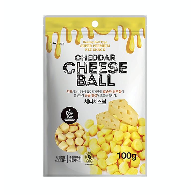 Phô Mai Viên Cà Rốt Bowwow - 100g. Bánh Thưởng cho chó. Snack cho chó mèo - Bowwow Hàn Quốc.