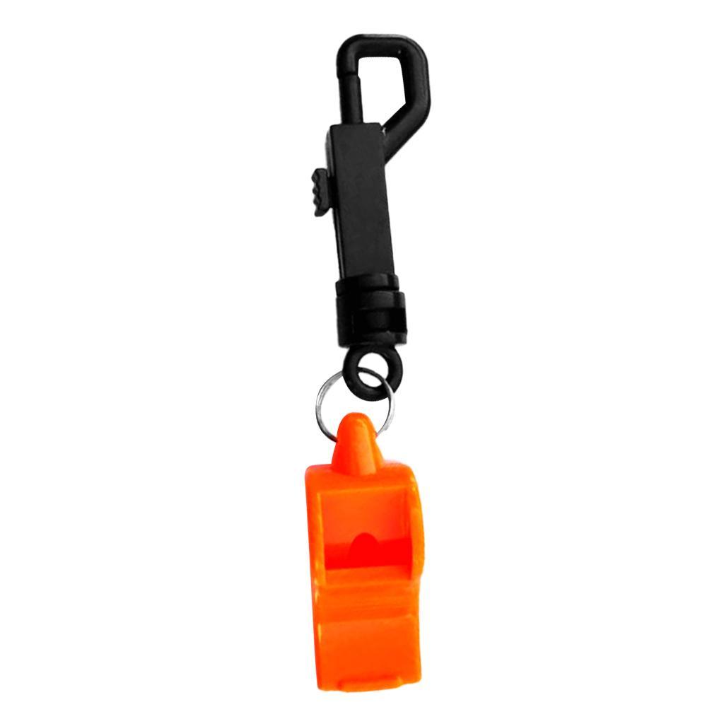 5Pcs Portable Scuba Diving Emergency Scuba Diving Survival Whistle with Snap Clip for Kayak Boating Camping Hunting