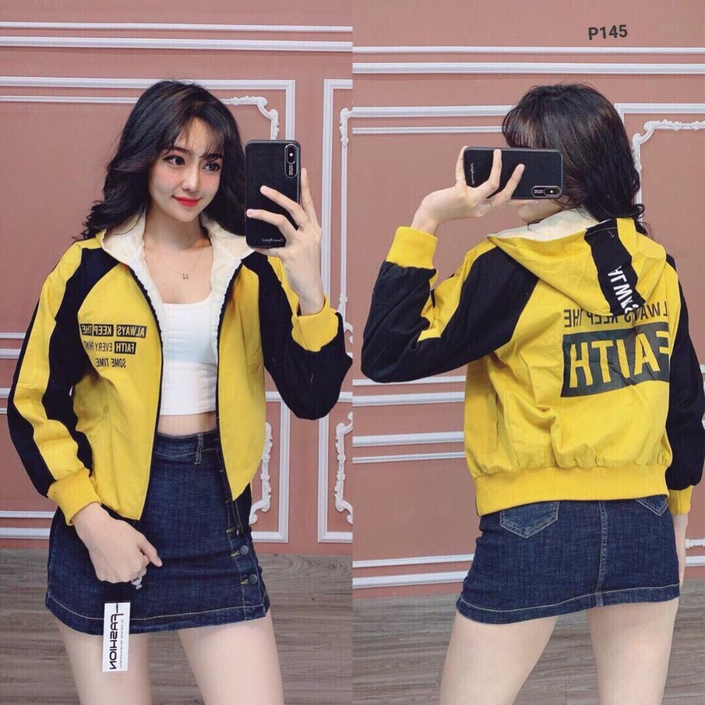 ÁO KHOÁT DÙ IN CHỮ THỜI TRANG DỄ THƯƠNG