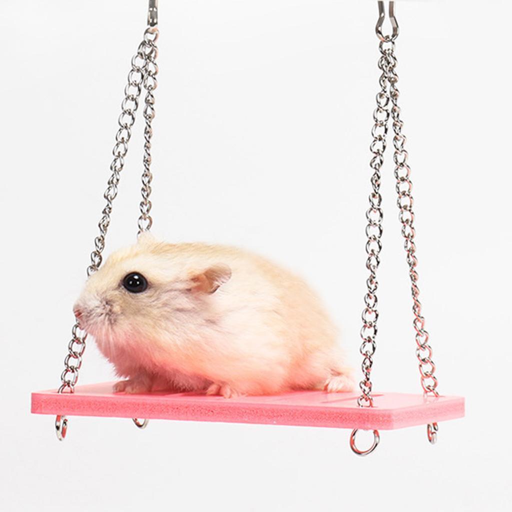 Set of 2, Animal Rat Chinchilla Guinea Pig Hamster Swing and Tunnel Tube