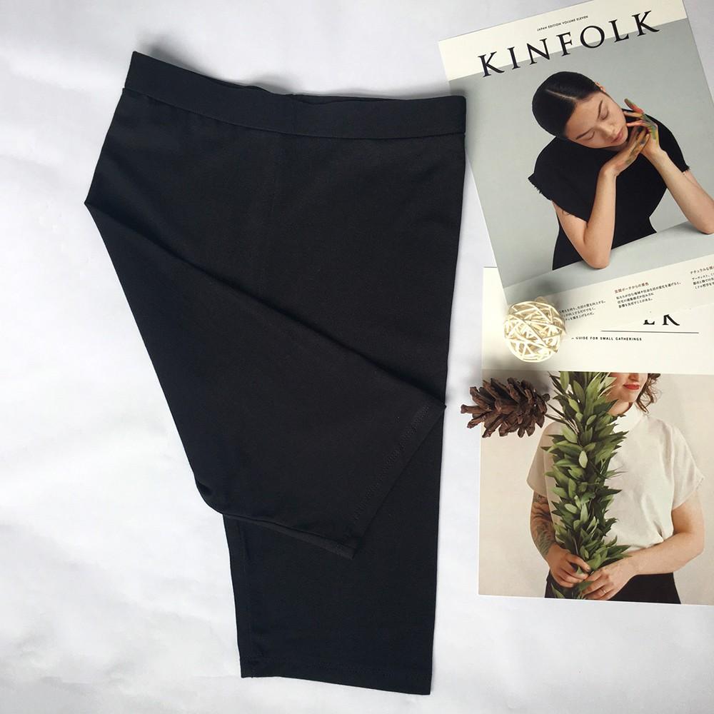 Quần legging ngắn chất cotton co dãn 4 chiều