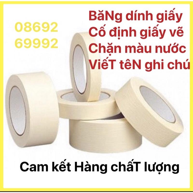 (Rẻ Vô Địch) BĂNG DÍNH GIẤY KHỔ 2cm Với khổ 1cm