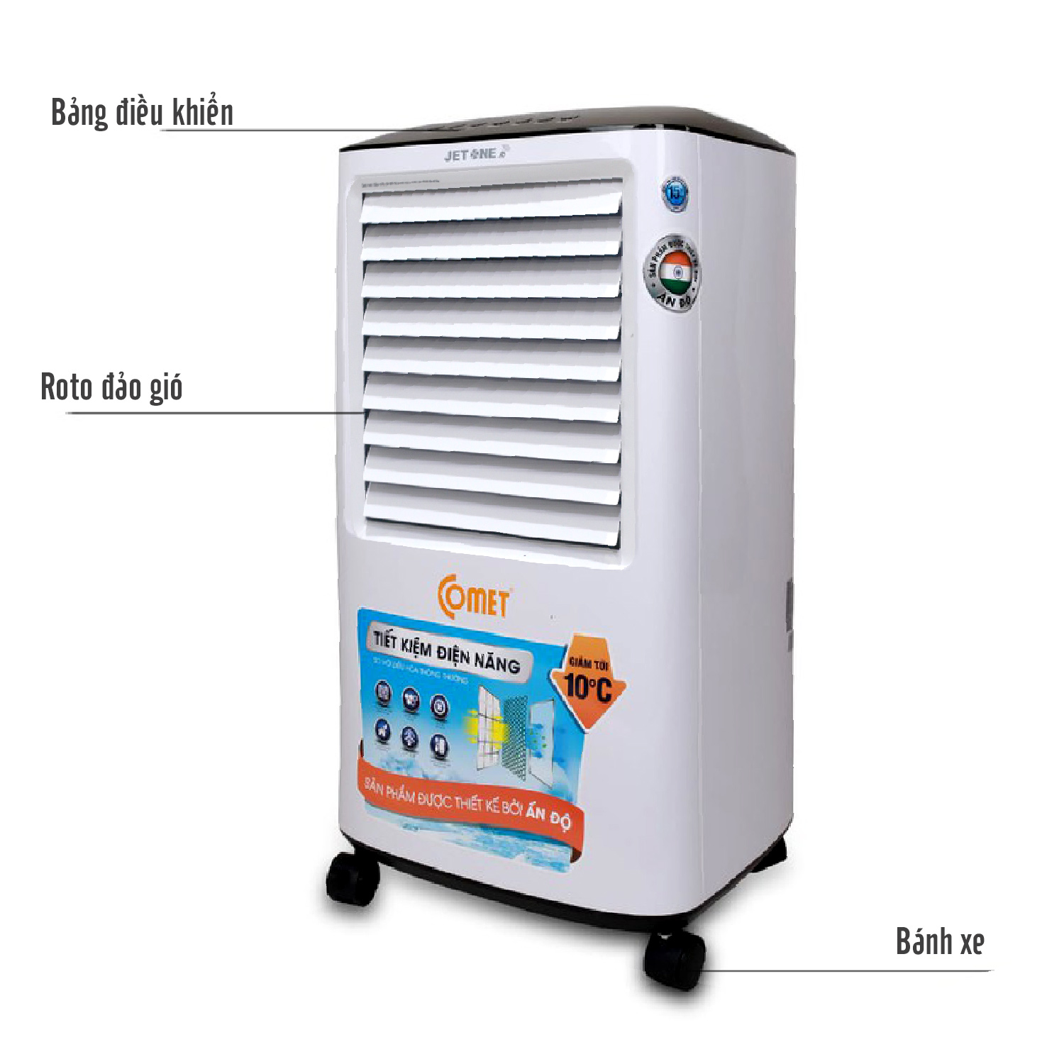 Quạt điều hòa Không Khí Comet CM8830 90W - Hàng Chính Hãng