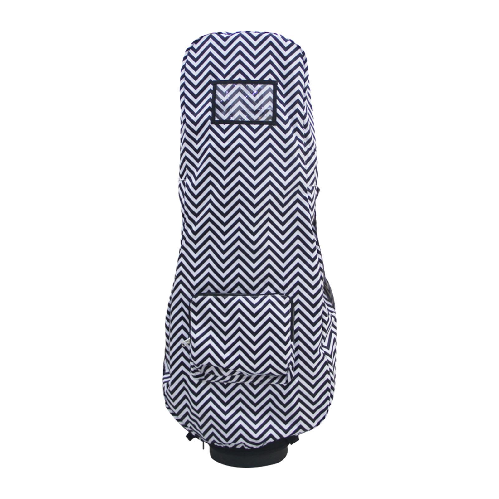 Foldable Golf Bag Rain Cover Outdoor Waterproof Dustproof Protection Black