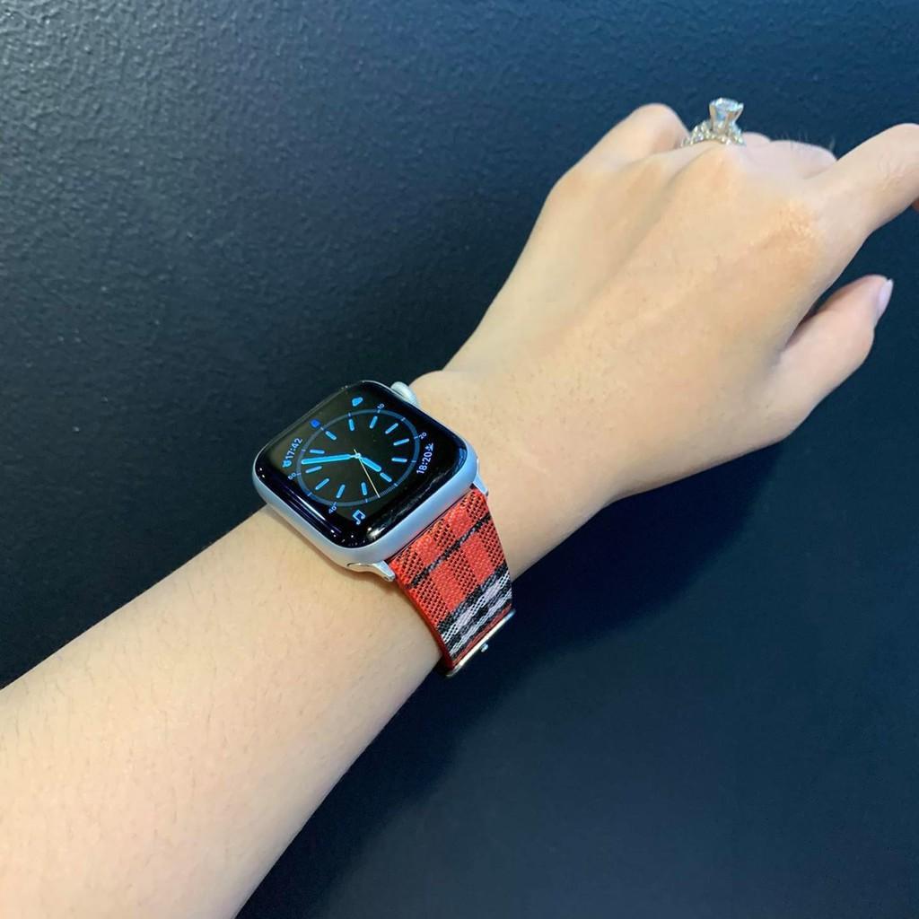Dây họa tiết sọc caro chảnh dành cho Apple Watch he 2020