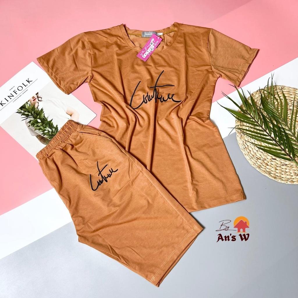 Đồ bộ nữ chất vải thun bộ mặc ở nhà bộ lửng co giãn thoáng mát