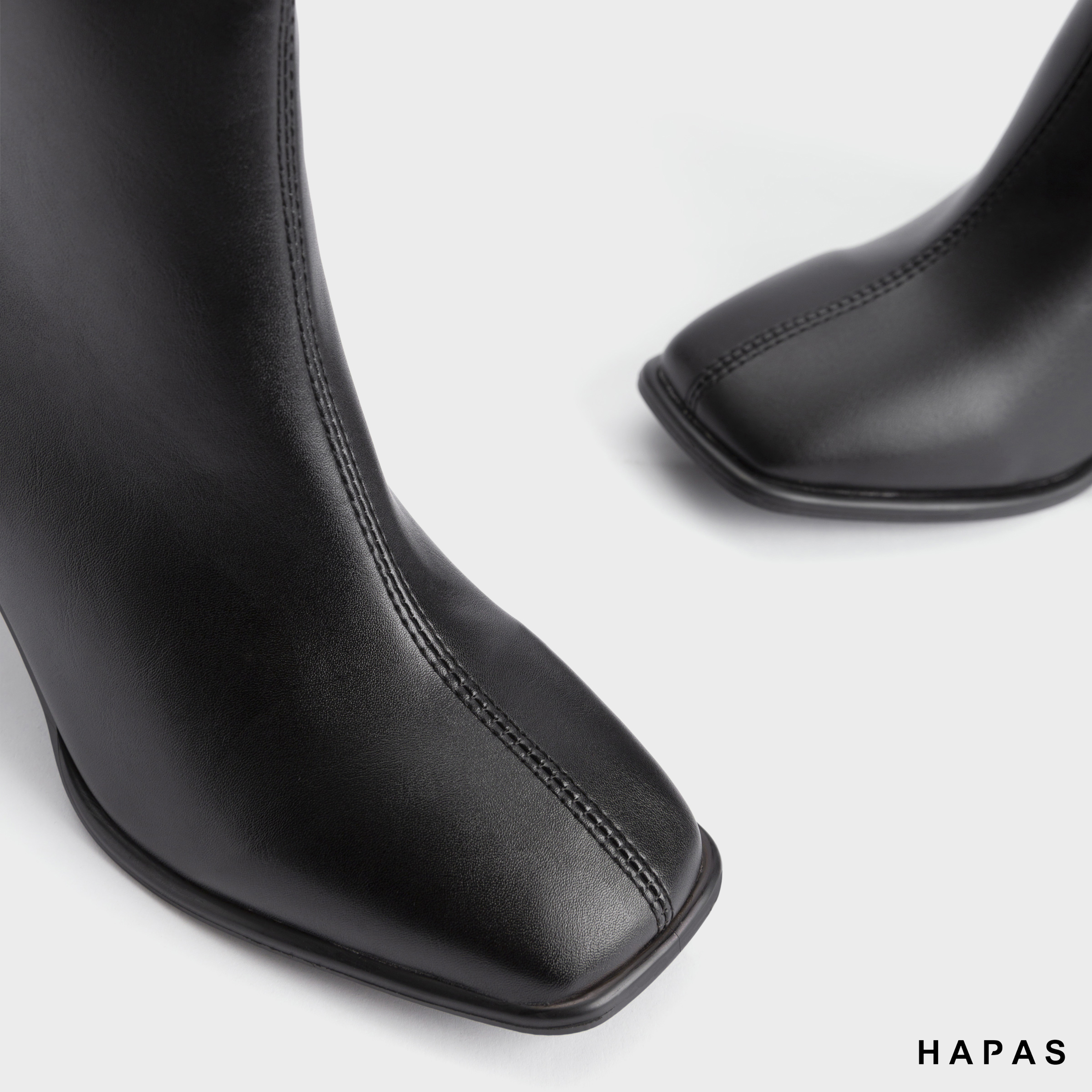 Boot Nữ Cổ Ngắn Khóa Dây Đế Vuông HAPAS - BOT771