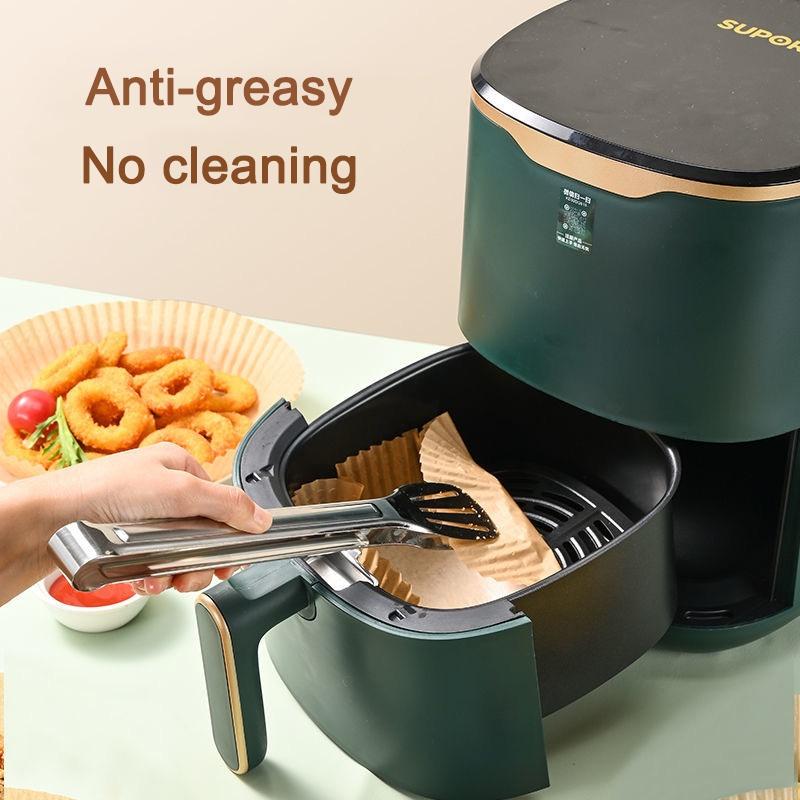 Giấy nến cho nồi chiên không dầu 1 set 50 cái, giấy nến chịu nhiệt, giấy lót nồi chiên chống dầu mỡ