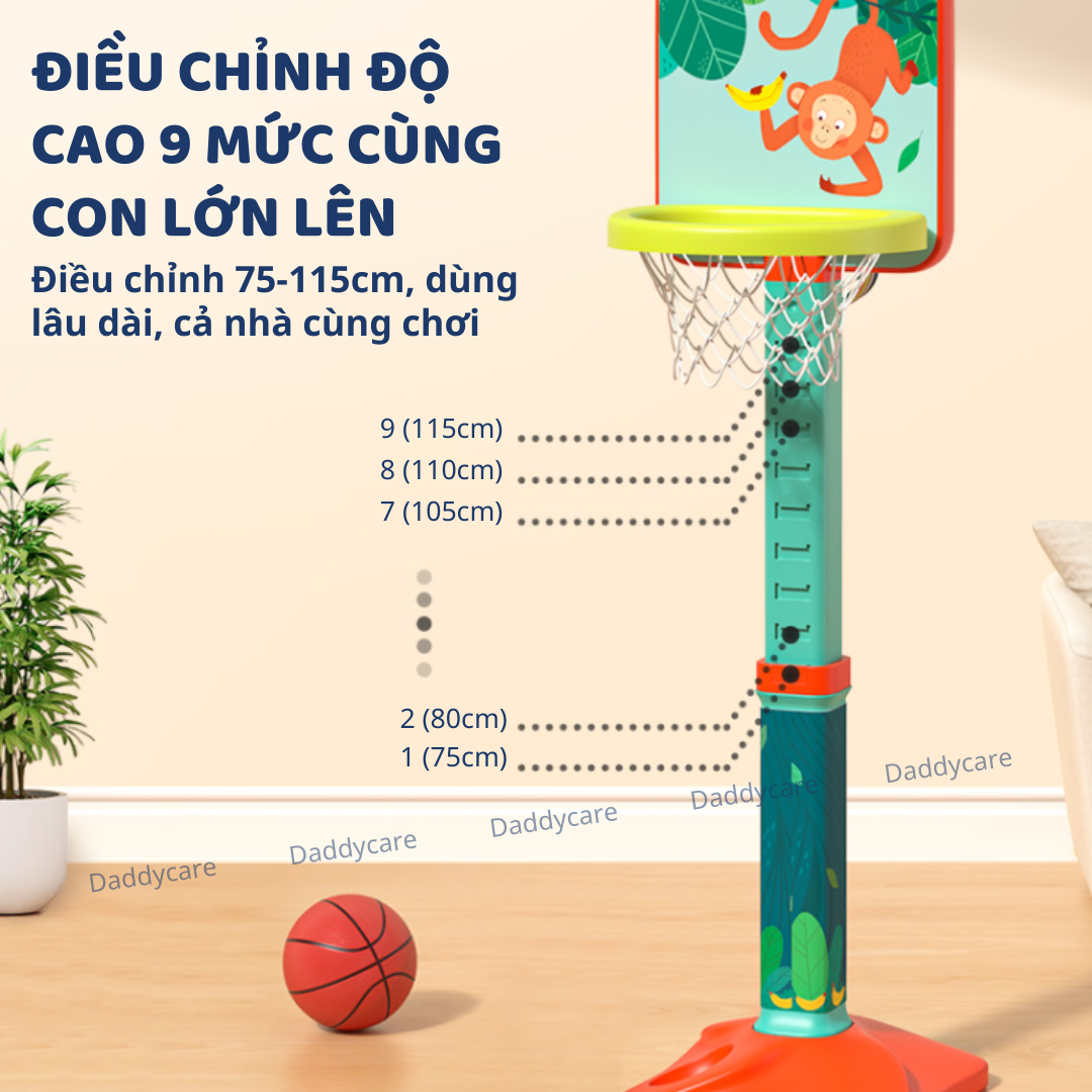 Cột bóng rổ cho bé trong nhà Mideer Versatile Basketball Hoop đồ chơi vận động cho bé