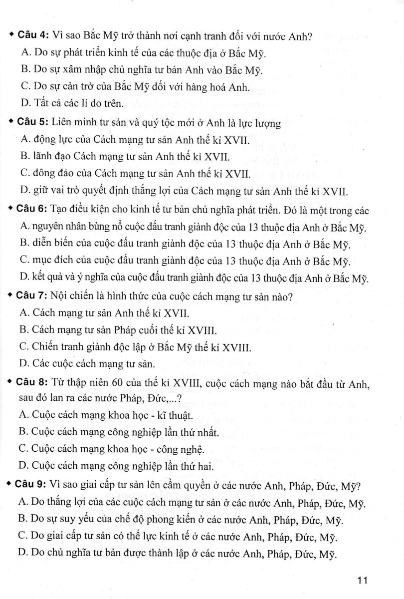 Bộ Đề Kiểm Tra Trắc Nghiệm Và Tự Luận Lịch Sử 11 (Dùng Chung Cho Các Bộ SGK Hiện Hành) _HA